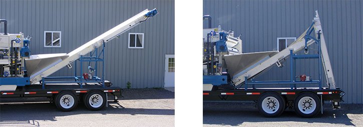 folding-conveyor Folding 36”W X 21’L Dewatered Sludge custom Conveyor