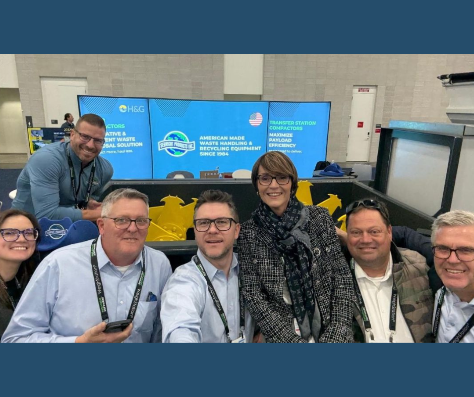 Sebright Products Team alongside partners from Germany, H&G Entsorgungssysteme GmbH at the 2-25 Waste Expo.